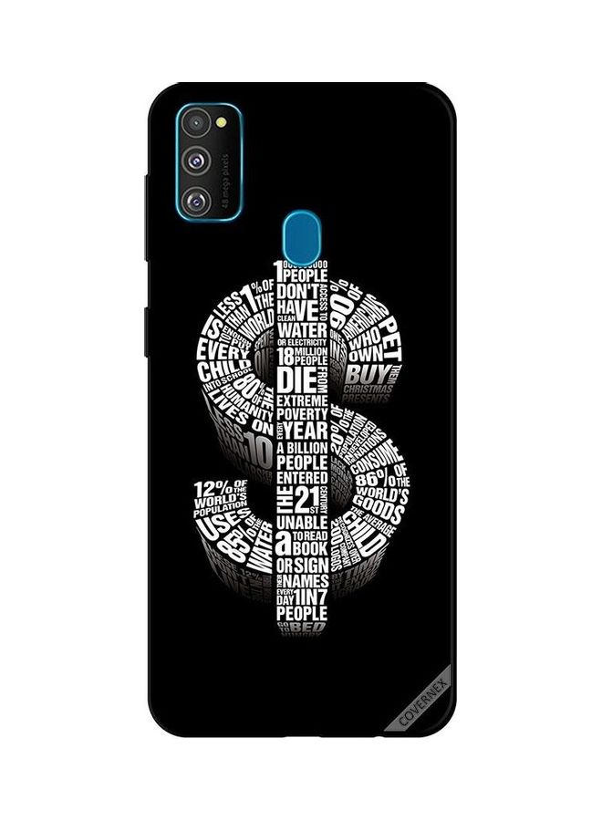 Covernex Dollar Printed Protective Case Cover For Samsung Galaxy M30s Black/White