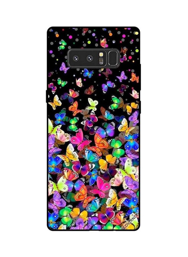 Covernex Samsung Galaxy Note 8 Protective Case Cover Printed Featuring Multi Color Small Butterflies DESIGN_0198 - Image 1