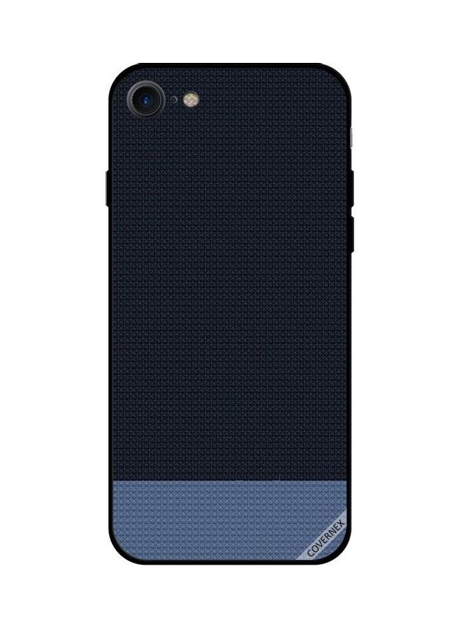 Covernex Apple iPhone SE 2020 Protective Case Cover Printed Featuring Blue Doted Shapes Pattern DESIGN_0044 - Image 1