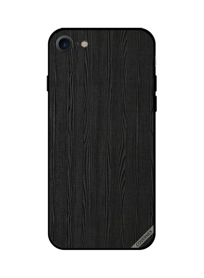 كوفرنيكس غطاء حماية واقٍ لهاتف أبل آيفون SE إصدار 2020 نمط خشبي أسود - Image 1