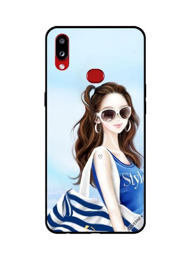 Covernex Protective Case Cover For Samsung Galaxy A10s Blue Shirt Style - Image 1