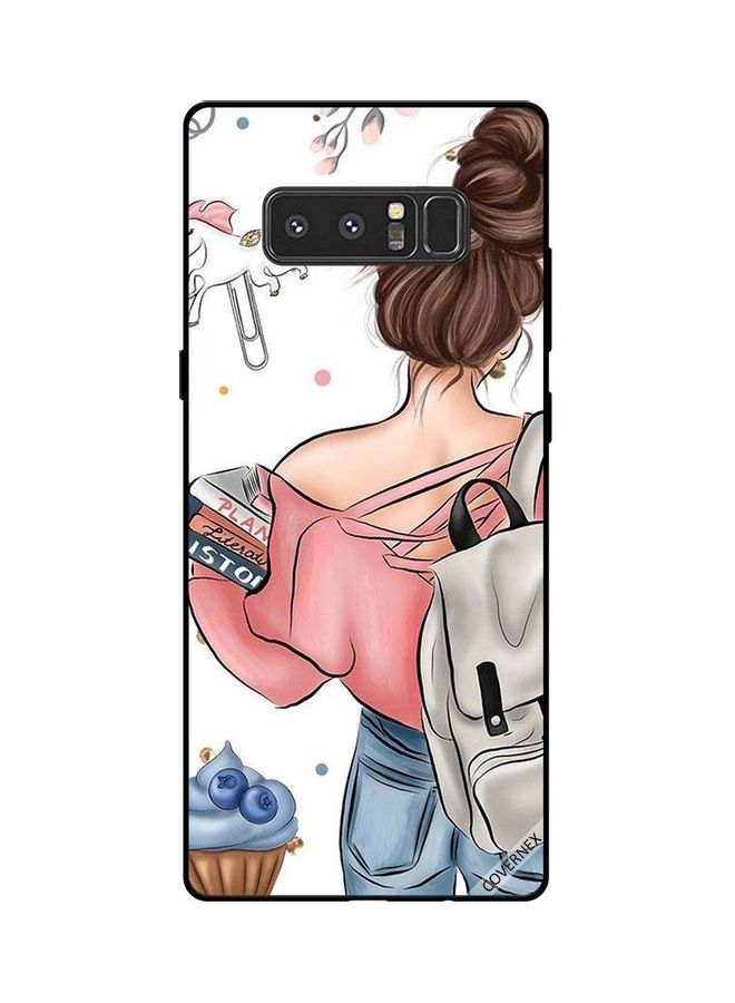 Covernex Samsung Galaxy Note 8 Protective Case Cover Printed Featuring Books In Hand Plan Literate And History DESIGN_0048 - Image 1