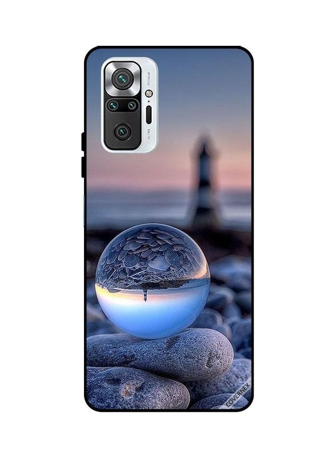 كوفرنيكس غطاء حماية لهاتف شاومي ريدمي نوت 10 برو صورة رائعة للطبيعة داخل زجاج دائري الشكل - Image 1