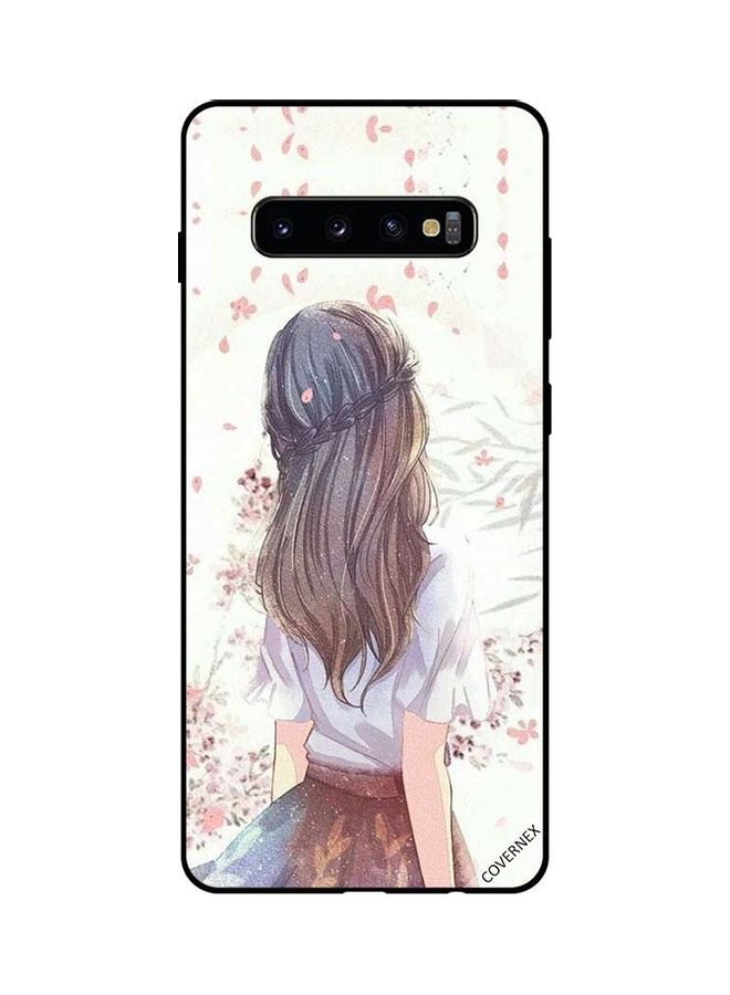 Covernex Cute Girl In Deep Thinking Protective Case Cover For Samsung Galaxy S10 Plus Multicolour
