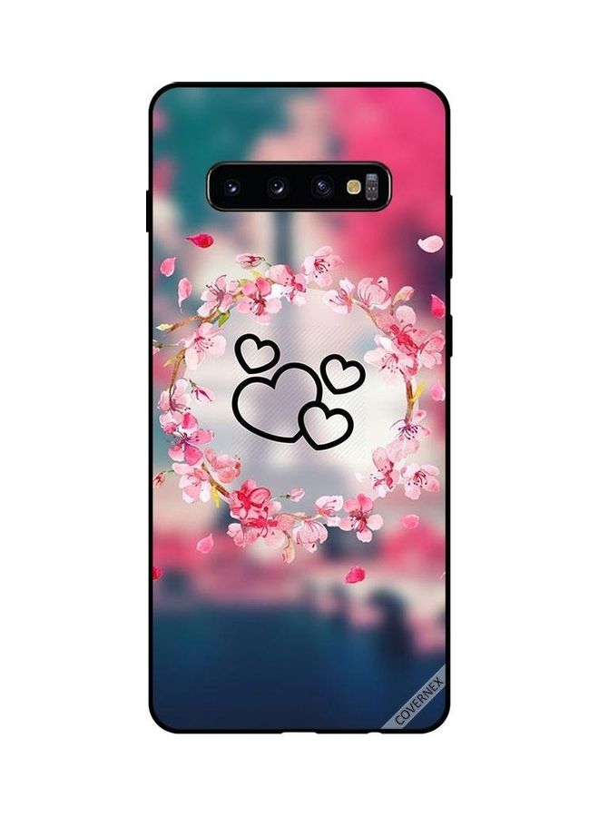 كوفرنيكس غطاء حماية واقٍ بطبعة قلوب لهاتف سامسونج جالاكسي S10  بلس متعدد الألوان - Image 1