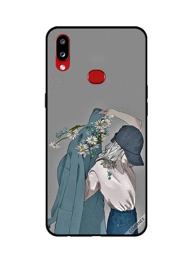 Covernex Protective Case Cover For Samsung Galaxy A10s Cap Girl Wearing Floral Coat - Image 1