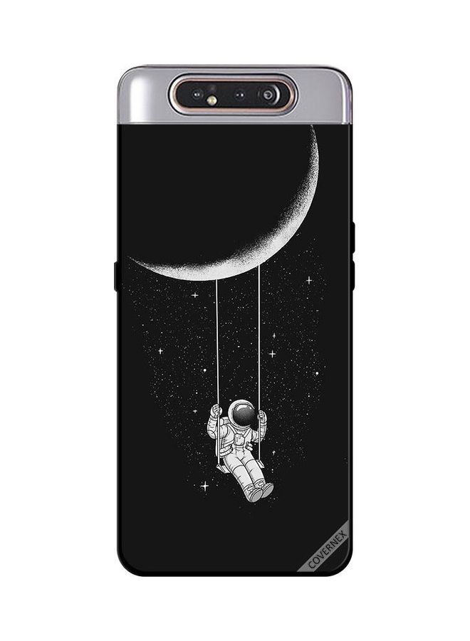 كوفرنيكس غطاء حماية بطبعة أرجوحة وقمر لهاتف سامسونج جالاكسي A80 متعدد الألوان