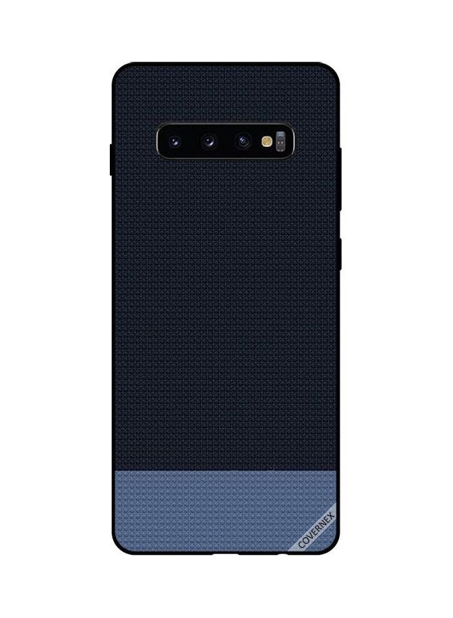 Covernex Doted Shapes Pattern Protective Case Cover For Samsung Galaxy S10 Plus Black/Blue 