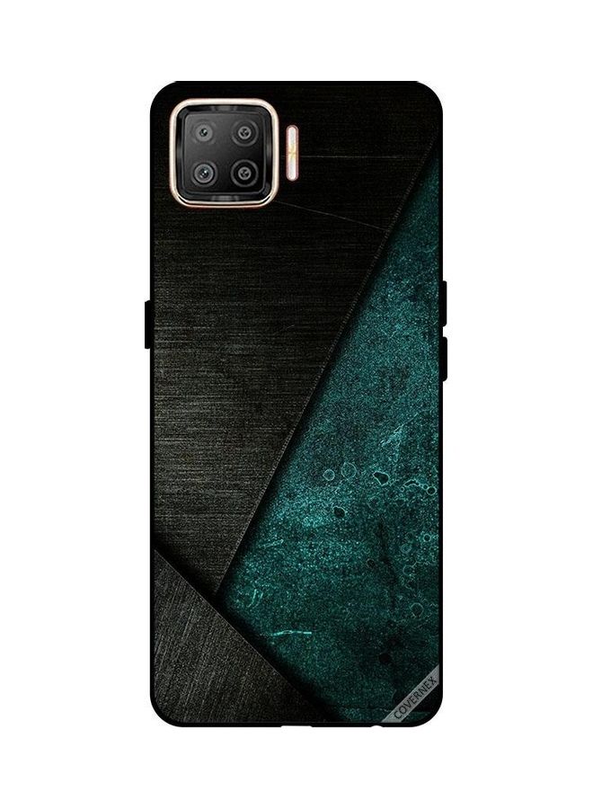 كوفرنيكس غطاء حماية واقٍ لهاتف أوبو F17 نمط باللونين الأسود والأخضر الداكن - Image 1