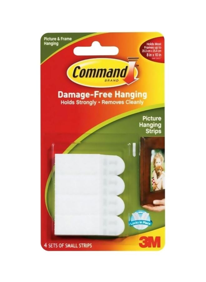 Command 4-Piece Picture Hanging Strips White - Image 1