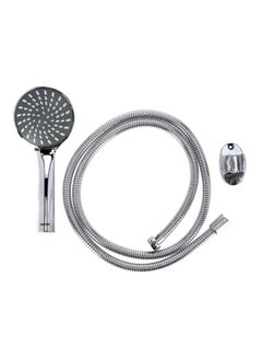 Hand Shower| 5 Functions, Easy-to-use Dial to change the functions| High-Quality ABS Plastic Material, Bathroom Shower Head, Chrome Plated| Perfect for Shower Cabin, Tub, Bathroom Silver 13x7x28cm - v1623543678/N47603485A_1