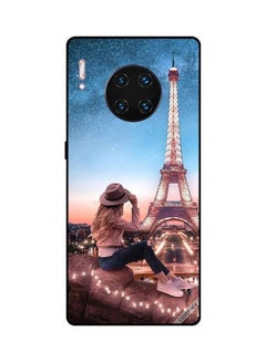 Protective Case Cover For Huawei Mate 30 Pro Brown Hat Girl And Eiffel Tower