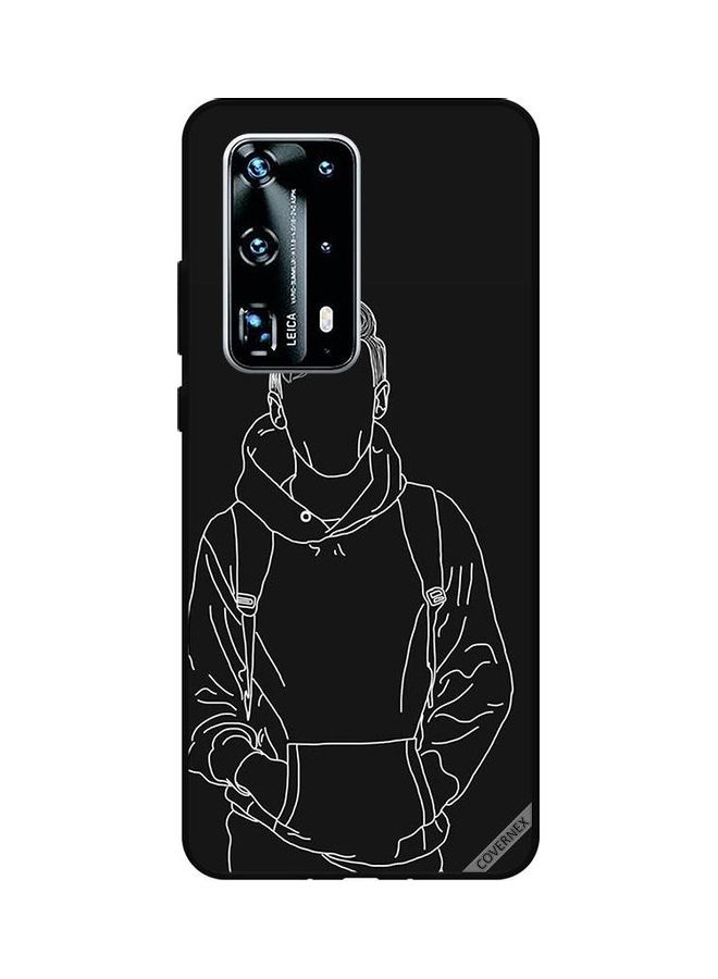 Covernex - Protective Case Cover For Huawei P40 Pro Plus Sketch Of Jakect Boy - Image 1