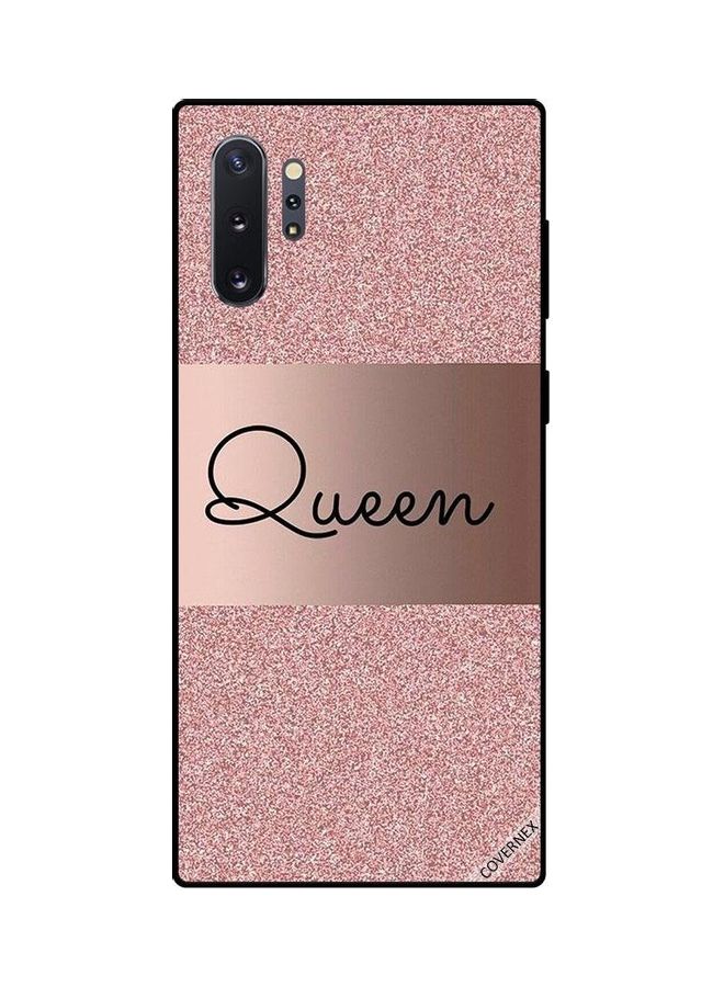 كوفرنيكس غطاء حماية واقٍ لهاتف سامسونج جالاكسي Note 10 بلس نمط مطبوع بكلمة "Queen" - Image 1