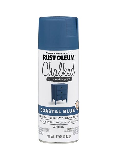 Rust-Oleum 302598 Series Chalked Ultra Matte Spray Paint, 12 Ounce (Pack of 1) Coastal Blue