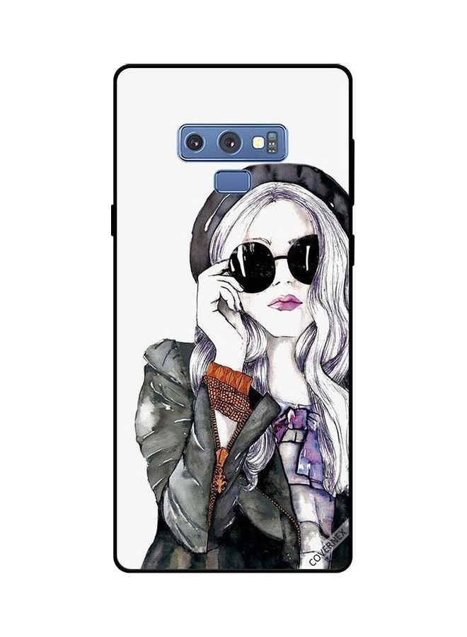 كوفرنيكس غطاء حماية بطبعة فتاة لطيفة أنيقة ترتدي نظارة شمسية لهاتف سامسونج جالاكسي نوت 9 متعدد الألوان - Image 1