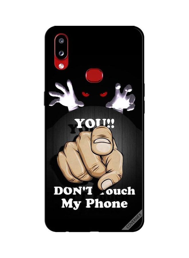 Covernex Samsung Galaxy A10s Protective Case Cover Printed Featuring You Don't Touch My Phone DESIGN_0297 - Image 1