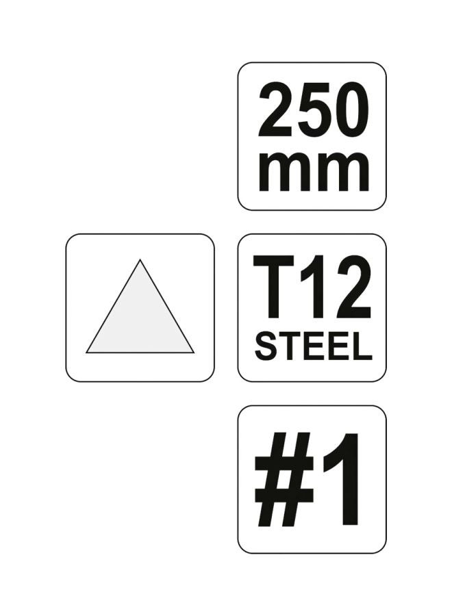 Yato Steel File Tri-Angle 1# 250mm YT-6225 black/red/white  - Image 4