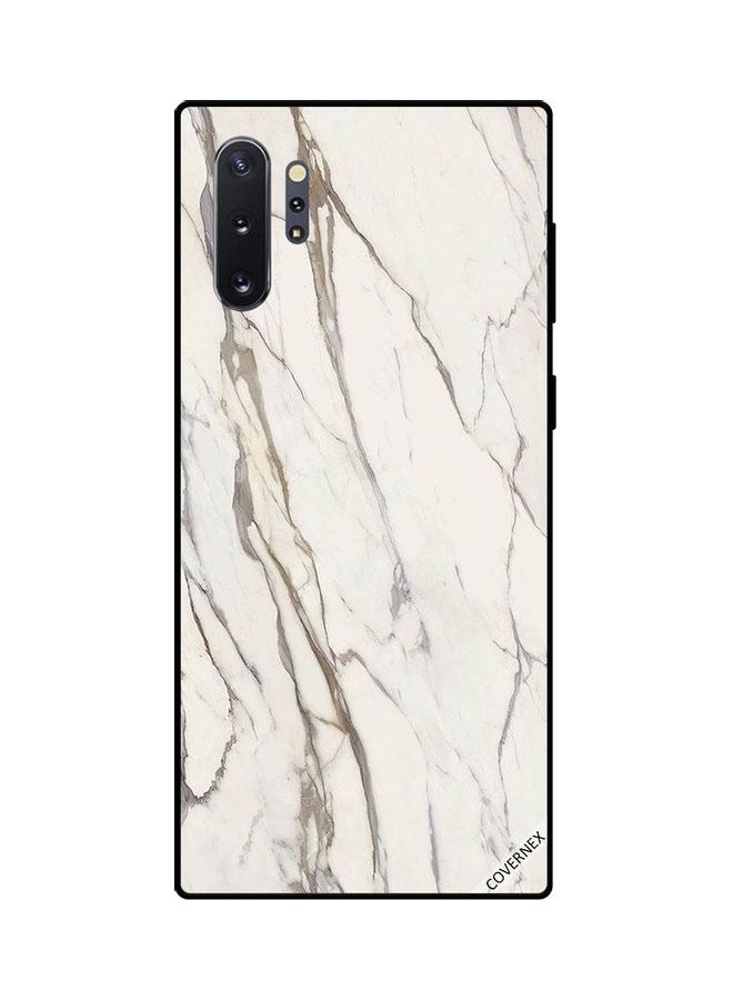 Covernex Samsung Galaxy Note 10 Plus Protective Case Cover Printed Featuring White Cracked Marble Pattern DESIGN_0287 - Image 1