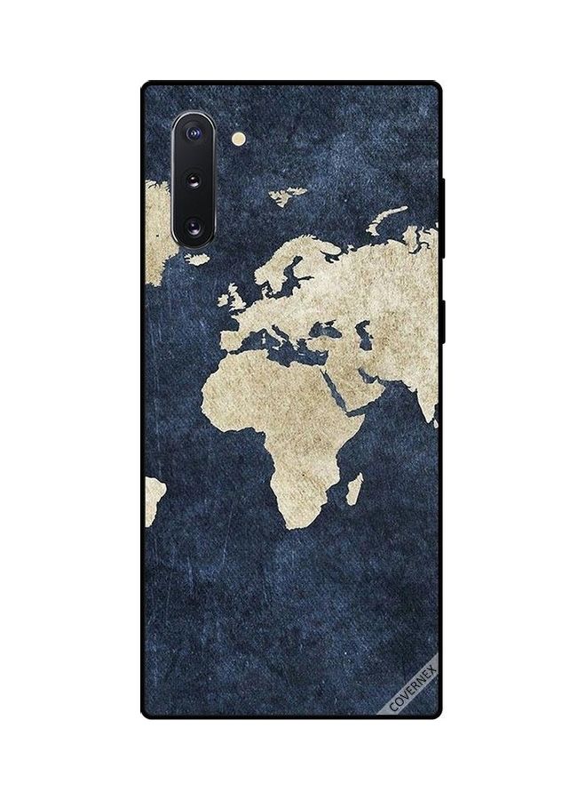 Covernex Samsung Galaxy Note 10 Protective Case Cover Printed Featuring Map On Jeans Pattern DESIGN_0185 - Image 1