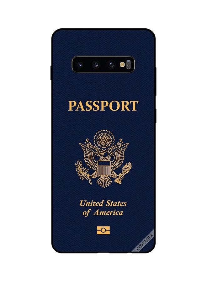 Covernex Samsung Galaxy S10 Plus Protective Case Cover Printed Featuring Usa Passport DESIGN_0279 - Image 1