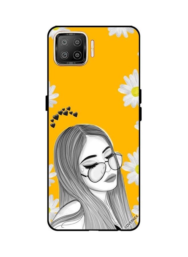 Covernex Oppo F17 Protective Case Cover Printed Featuring Love Imaginations Of Glasses Girl DESIGN_0177 - Image 1