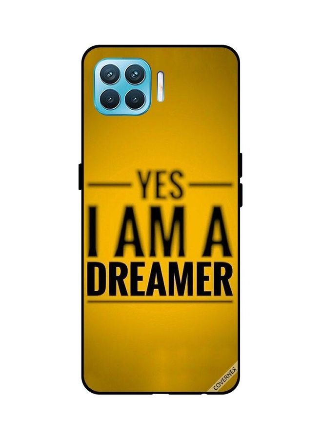 كوفرنيكس غطاء حماية واقٍ لهاتف أوبو F17 برو تصميم عبارة Yes I Am A Dreamer - Image 1