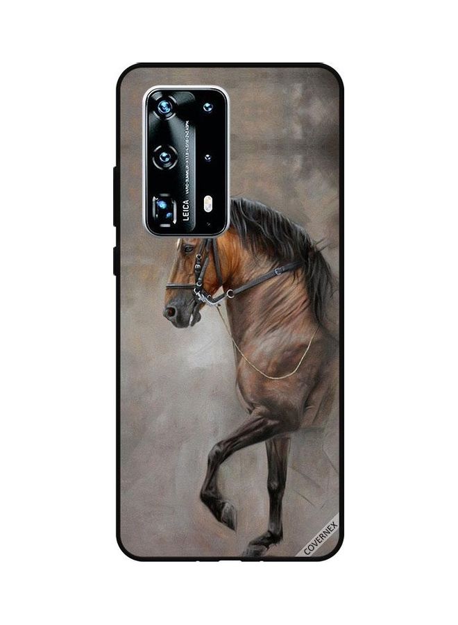 كوفرنيكس غطاء حماية واقٍ لهاتف هواوي P40 برو بلس تصميم لصورة حصان كلاسيكي - Image 1