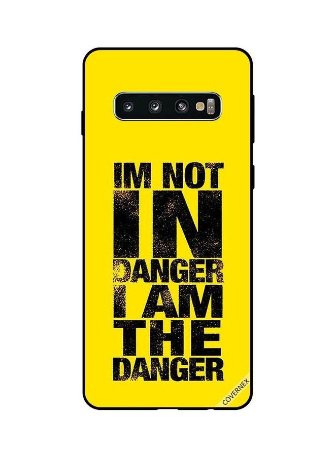كوفرنيكس - غطاء حماية واقِ لهاتف سامسونج جالاكسي S10 بطبعة عبارة "Im Not In Danger I Am The Danger" - Image 1