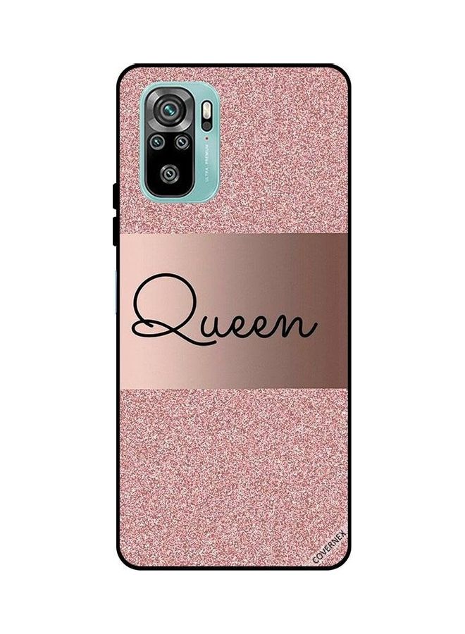 Covernex Protective Case For Xiaomi Redmi Note 10 4G - Queen Glitters Bg Pink/Black - Image 1