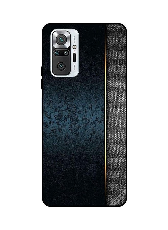 Covernex Protective Case For Xiaomi Redmi Note 10 Pro 4G - Leather Pattern Black/Blue - Image 1