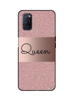 كوفرنيكس غطاء حماية لهواتف أوبو A52/A72/A92 طبعة كلمة "Queen" مع خلفية لامعة  - Image 1