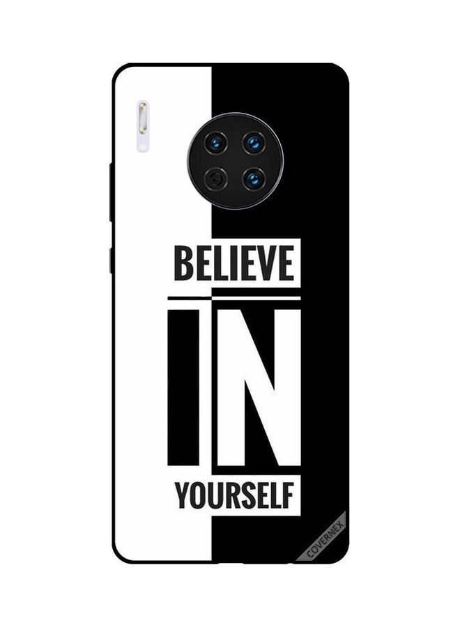 Covernex Belive In Yourself Protective Case Cover For Huawei Mate 30 Black/White