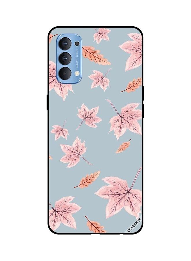 Covernex Protective Case Cover For Oppo Reno4 Autumn Leaves Print - Image 1