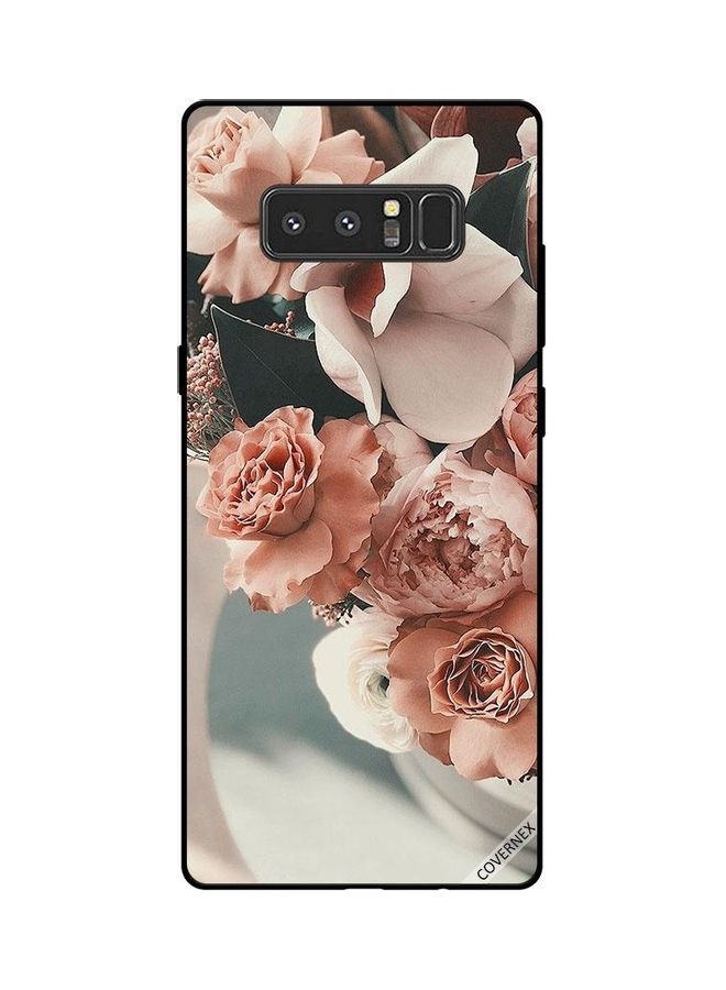 Covernex Samsung Galaxy Note 8 Protective Case Cover Printed Featuring Bouquet Of Peach Flowers DESIGN_0050 - Image 1