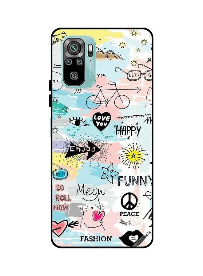 Covernex Protective Case Cover For Xiaomi Redmi Note 10 Doodle Meow Enjoy - Image 1