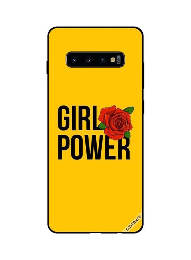 Covernex Samsung Galaxy S10 Plus Protective Case Cover Printed Featuring Girl Power Yellow DESIGN_0119 - Image 1