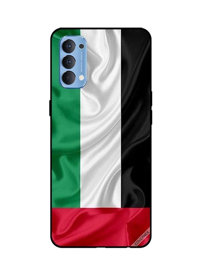 كوفرنيكس غطاء حماية لهاتف أوبو رينو 4 4G علم قماشي للإمارات العربية المتحدة  - Image 1