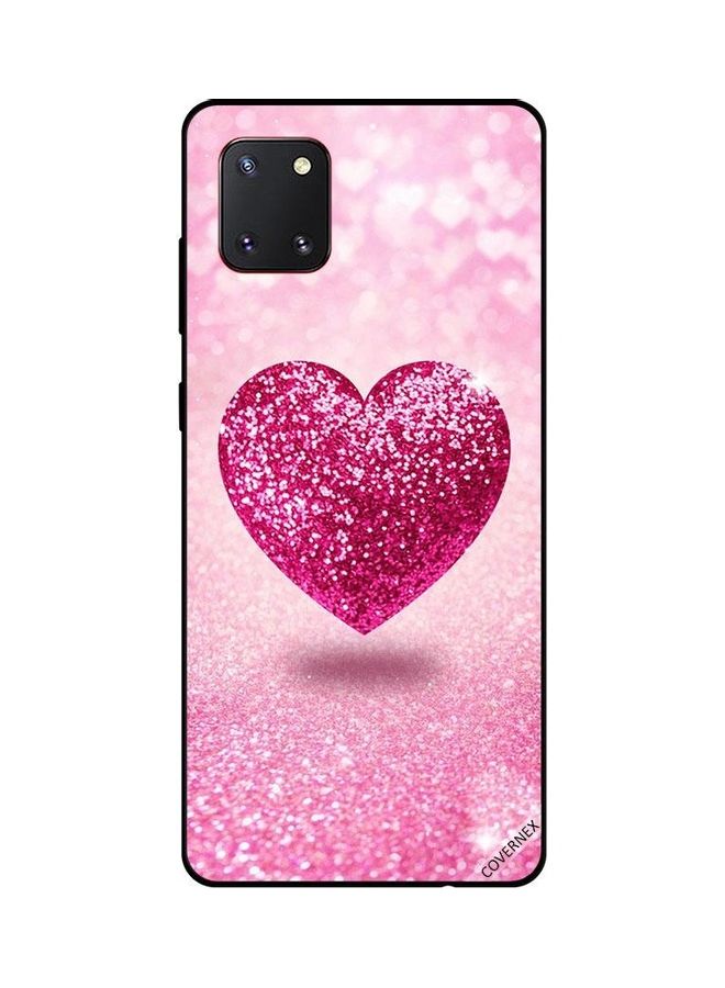 Covernex Samsung Galaxy Note 10 Lite Protective Case Cover Printed Featuring Pink Glitter Heart DESIGN_0221 - Image 1