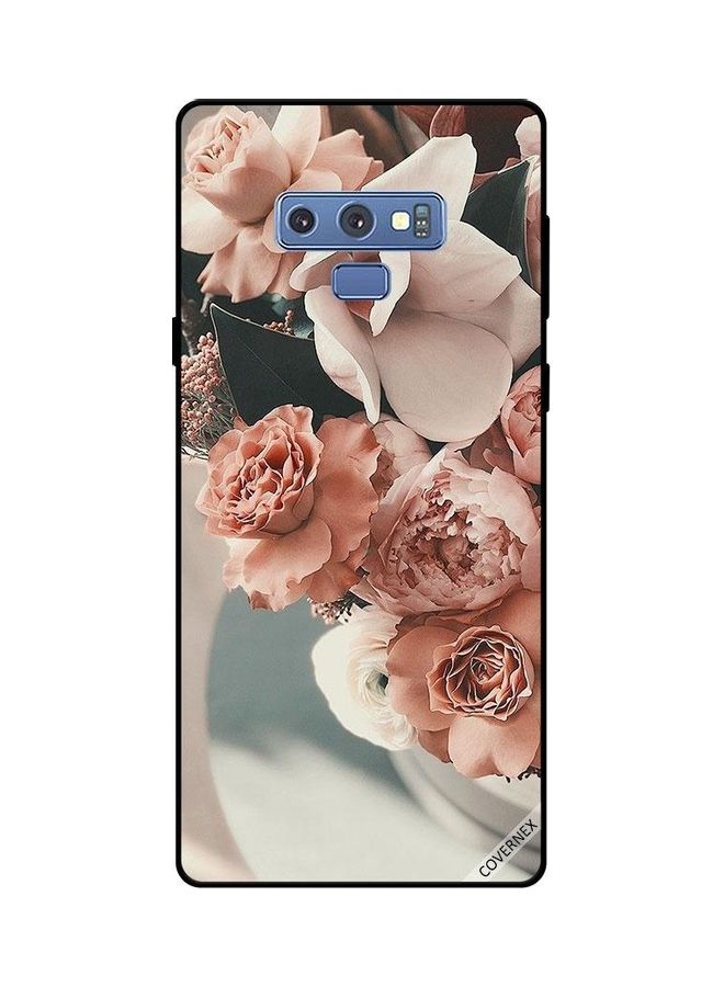 Covernex Samsung Galaxy Note 9 Protective Case Cover Printed Featuring Bouquet Of Peach Flowers DESIGN_0050 - Image 1