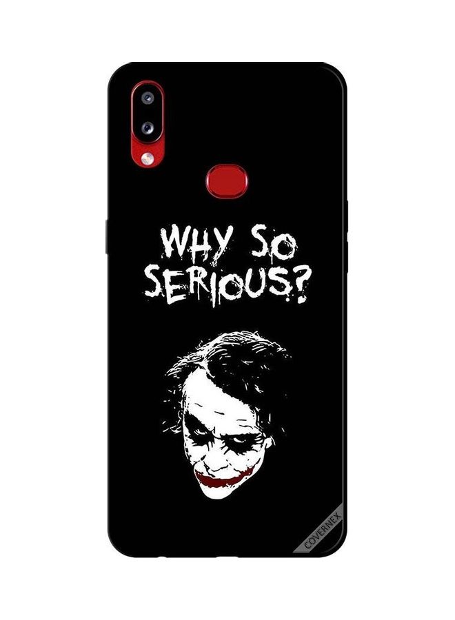Covernex Samsung Galaxy A10s Protective Case Cover Printed Featuring Why So Serious B&w DESIGN_0288 - Image 1