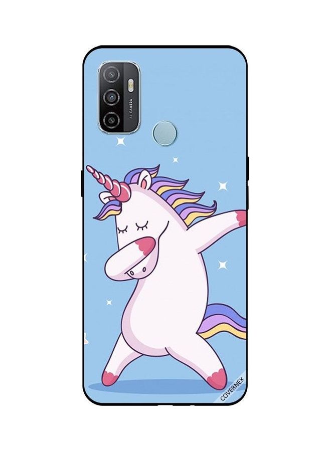 Covernex Unicorn Dab Blue Protective Case Cover For OPPO A53/A53S Multicolour