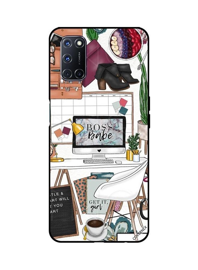 كوفرنيكس غطاء حماية واقٍ بتصميم عبارة "Boss Babe" لهاتف أوبو A52/A72/A92 متعدد الألوان - Image 1