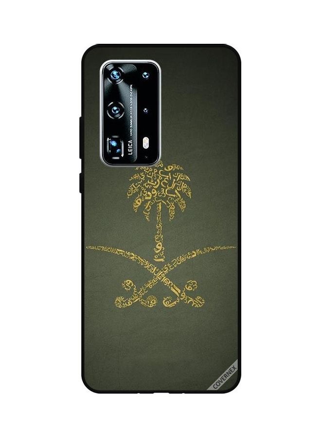 كوفرنيكس غطاء حماية واقٍ لهاتف هواوي P40 برو بلس بطعبة شعار المملكة العربية السعودية - Image 1
