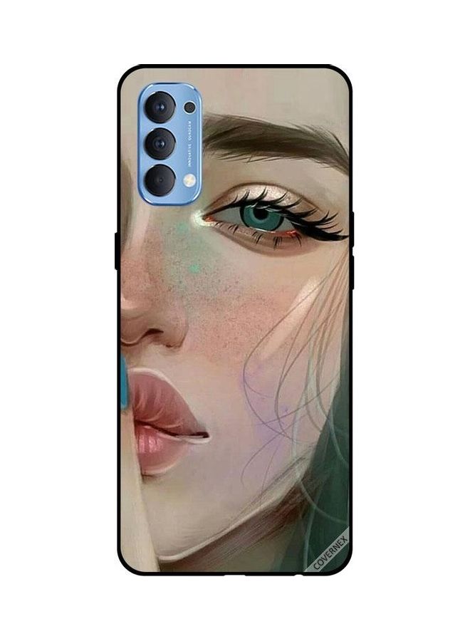كوفرنيكس غطاء حماية لهاتف أوبو رينو 4 4G تصميم فتاة حزينة  - Image 1