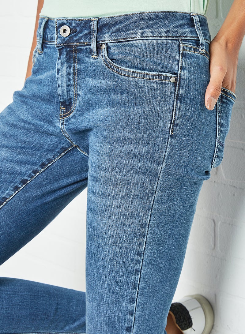 Pepe Jeans LONDON - Mid Rise Skinny Fit Jeans Light Blue - Image 1