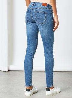 Pepe Jeans LONDON Mid Rise Skinny Fit Jeans Blue  - Image 2
