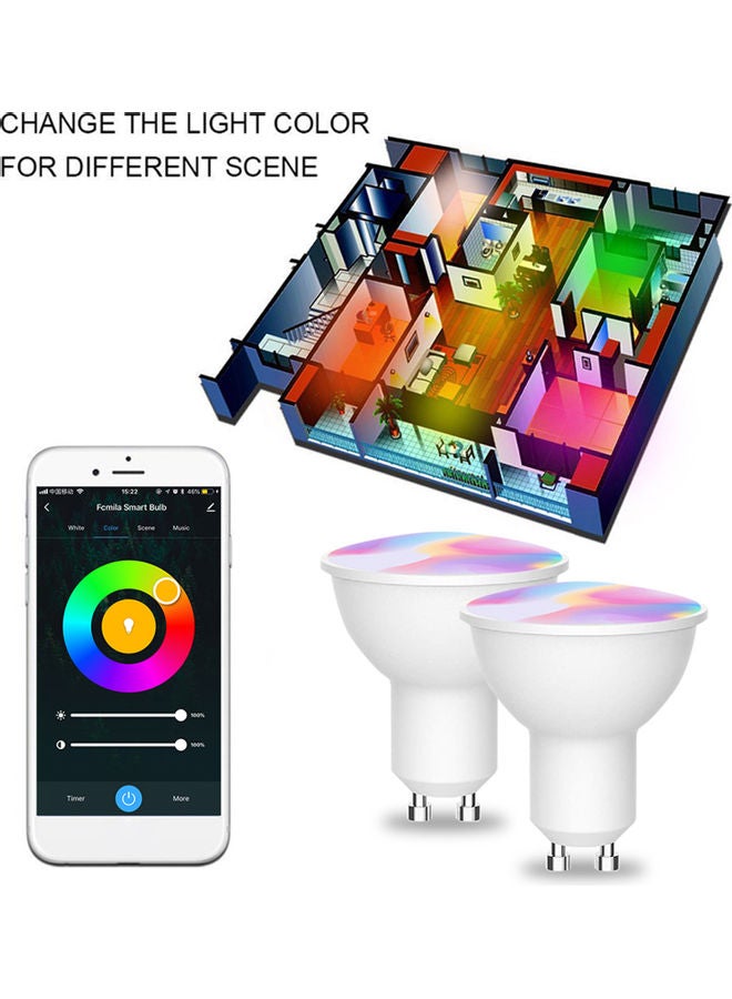 Generic - GU10 LED Dimmable Intelligent Bulb Multicolour - Image 1