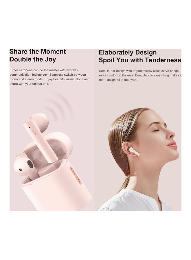T33 BT Noise Reduction Earbuds Pink