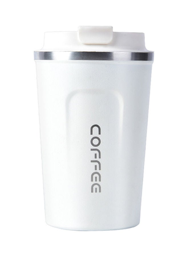 Stainless Steel Insulated Thermal Coffee Cup White/Silver 15x7.50x9.40cm